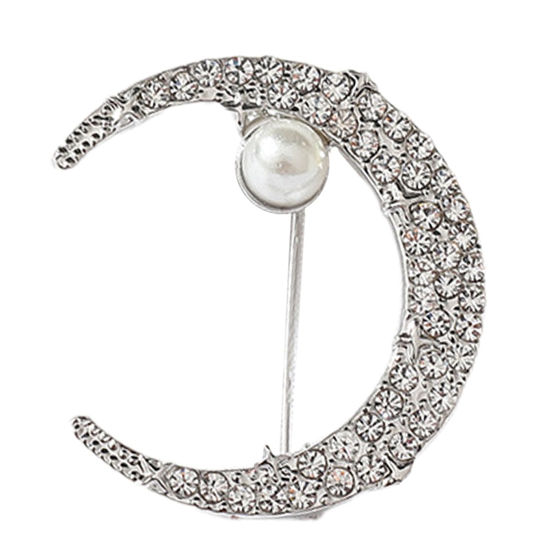 Ghim Cài Áo Hình Mảnh Ghép Mặt Trăng / Chim Công Bằng Hợp Kim Tinh Tế Cho Cặp Đôi