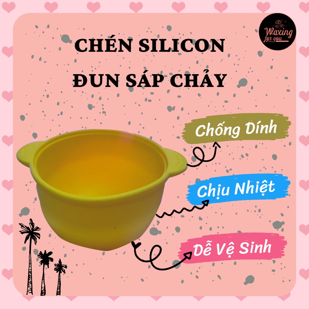 Chén silicon nấu sáp chống dính