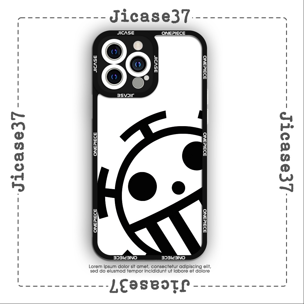 Ốp lưng iphone và samsung xiaomi oppo cạnh vuông Jicase Law Logo One Piece