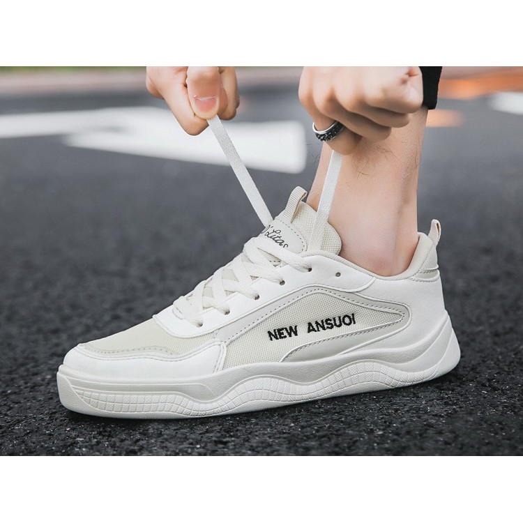 𝔹𝕆𝕊𝕊 𝕊ℍ𝕆𝔼𝕊 ⚜️ Giày Thể Thao SNEAKER NAM Z9 New Ansuoi ( Mầu Be ) Hot FASHION FULL BOX