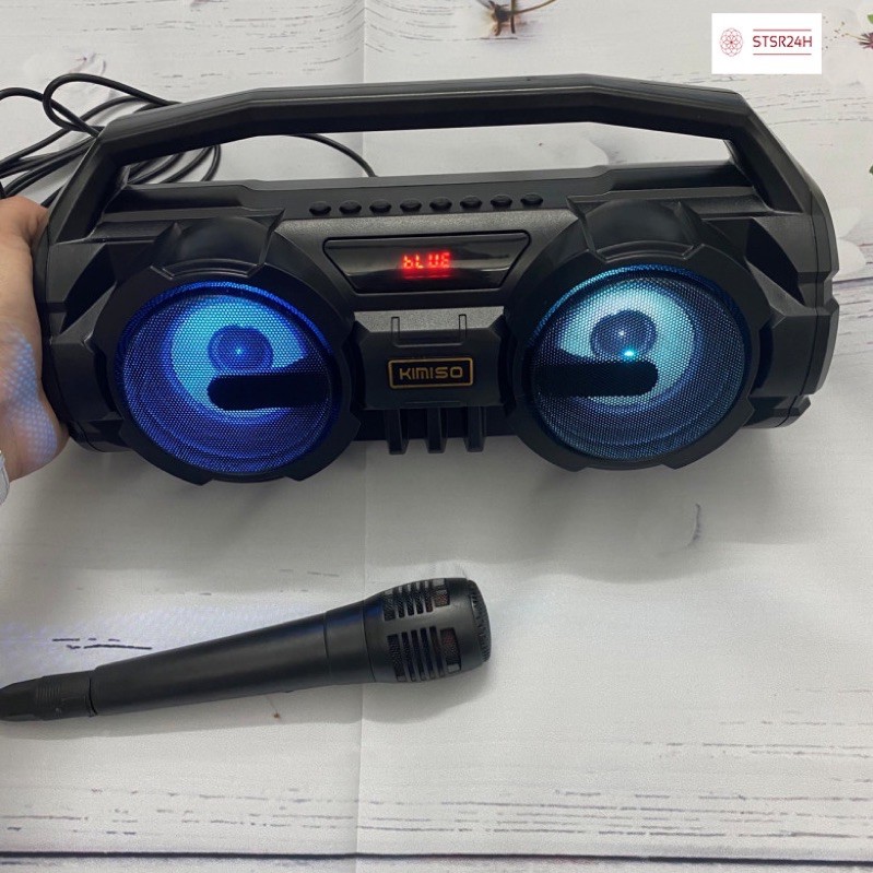 Loa Bluetooth Karaoke Kimiso S1, S2, BKK B98, QS 3607❤️FREESHIP❤️Loa Bluetooth Tặng Kèm Mic Hát Có Dây-Đèn Led Sống Động