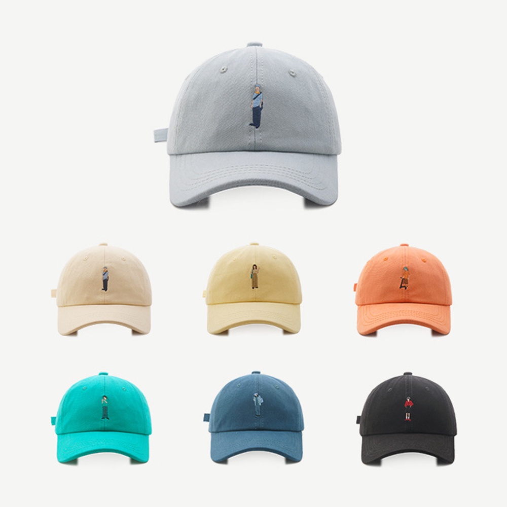 Mũ Lưỡi Trai Chống Nắng Thêu Họa Tiết Hoạt Hình 6 Màu Phong Cách Hàn Quốc