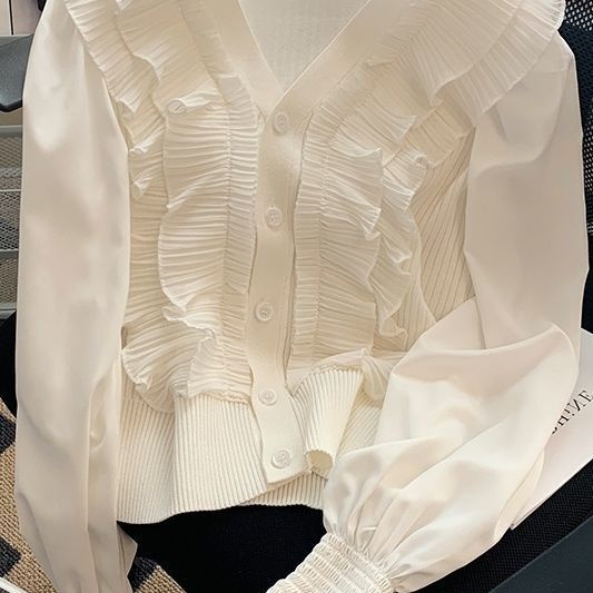 Áo Cardigan Dệt Kim Chiffon Mềm Mại Cổ Chữ V Phong Cách Thời Trang Mới 2022 2022