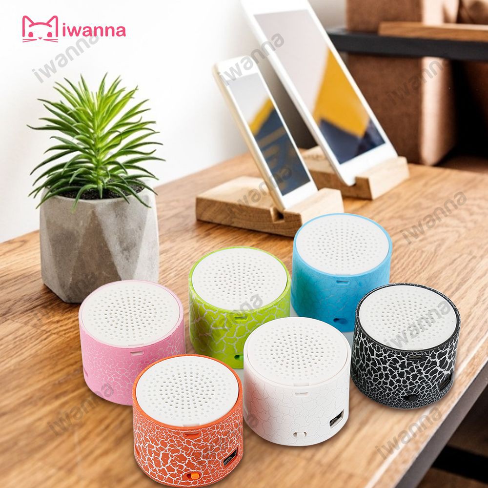 Máy nghe nhạc MP3 mini họa tiết vết nứt hỗ trợ thẻ TF có thể sạc lại với 6 màu tùy chọn