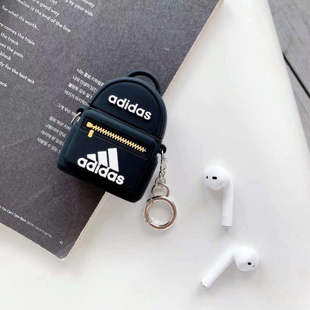 Vỏ Bảo Vệ Hộp Sạc Tai Nghe Airpods 1 2 pro Bằng Silicon Mềm Hình Chiếc Ba Lô Adidas Nhỏ Dễ Thương