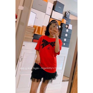 _ÁO THUN TAY LỠ IN NƠ