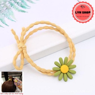 [FLASH SALE 1K] Dây Buộc Tóc Hoa Cúc Nhiều Màu sẵn sll (lẻ 1 cái)