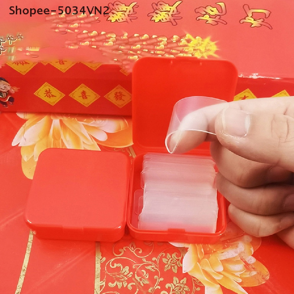 Hộp 60 Miếng Dán Hai Mặt Trong Suốt Không Để Lại Dấu Vết Shopee-5034VN2