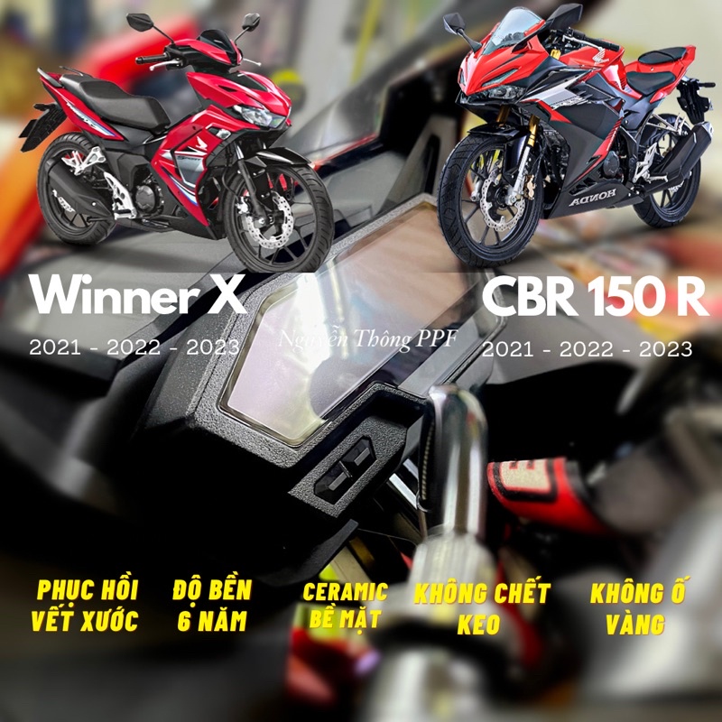 PPF Miếng Dán Bảo Vệ Mặt Hồ Cho Xe Winner X V3  và CBR 150 R 2022