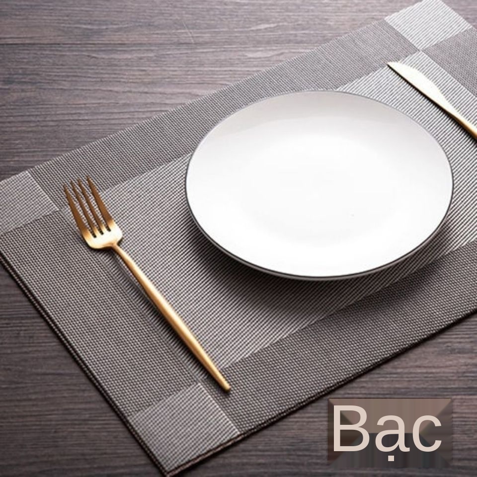 4 miếng placemats phương tây, nhiệt tấm cách nhiệt, thảm chống bỏng bàn, trải bàn thấm và dầu gia dụng, khăn hình chữ nh