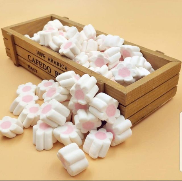 Kẹo marshmallow gói 1kg( còn màu trắng và mích màu)