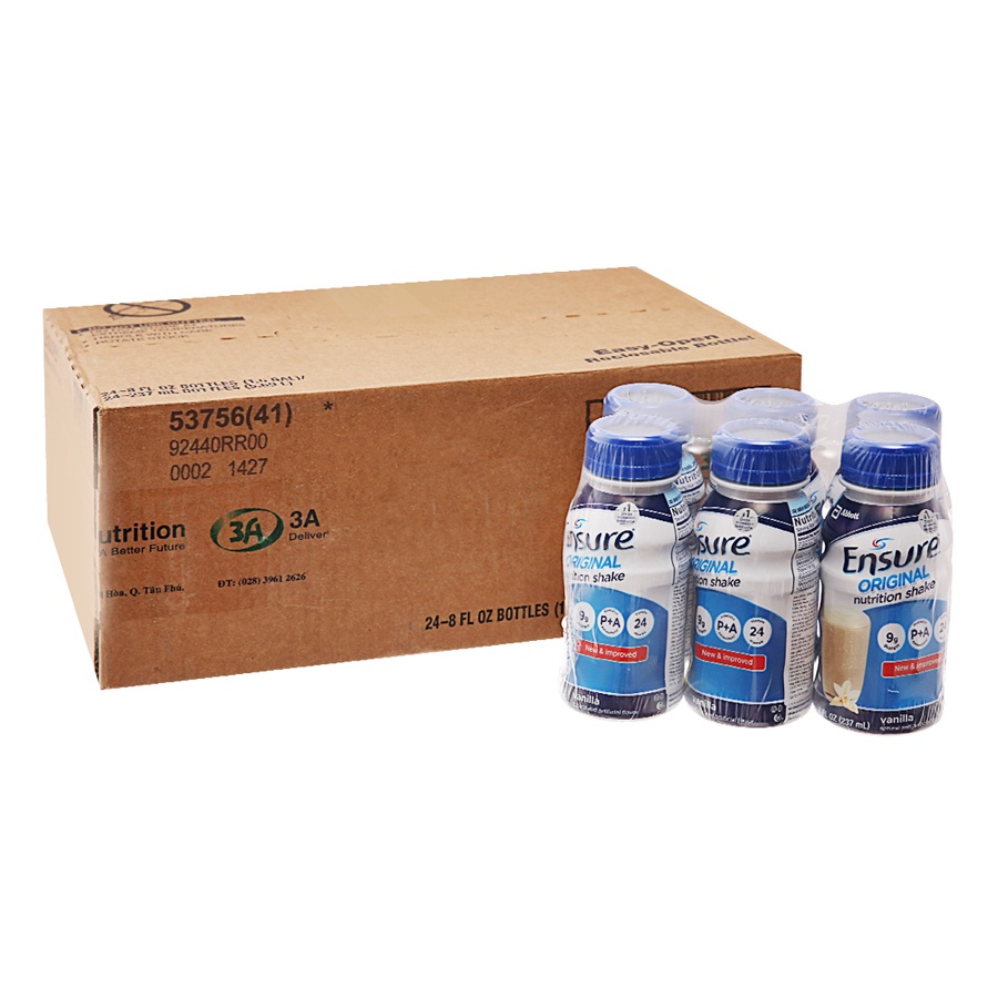Thùng 24 chai Sữa Ensure nước Original Vani 237ml