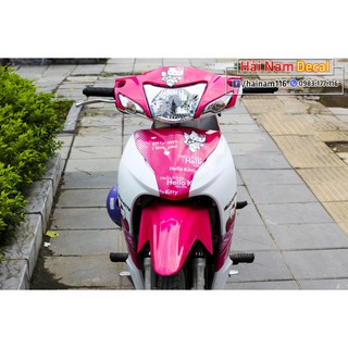 Tem Trùm Wave a Hồng Trắng Hello Kitty