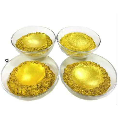 Bột nhũ vàng 24K (Đức）-500g dùng pha nhũ vẽ gốc nước hoặc gốc dầu, màu ánh đẹp như dát vàng