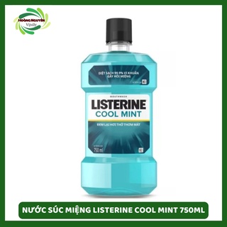 Nước Súc Miệng Listerine Diệt Khuẩn, Giữ Hơi Thở Thơm Mát Listerine Coolmint Mouthwash 750ml