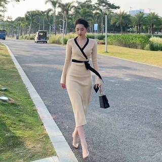 Đầm Tay Dài Dáng Ôm Phong Cách Thời Trang Phương Tây Dành Cho Nữ