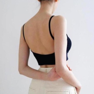 Áo bra nữ áobra len gân tăm đẹp 2 dây hở lưng khoét lưng chữ U hohuyha