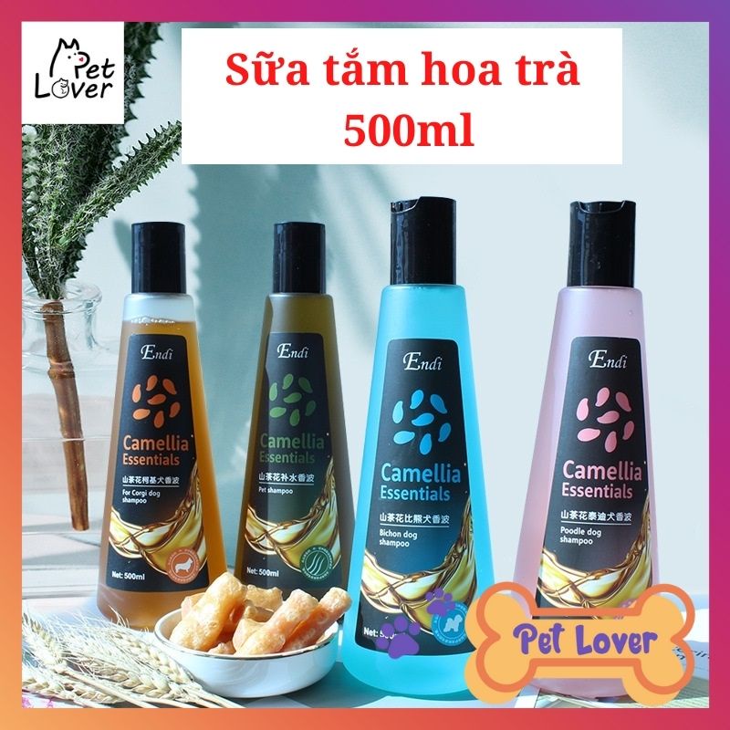 Sữa tắm cho chó lông trắng, dạng gel, hương hoa trà thơm mát, lưu hương, chai 500ml - Petlover