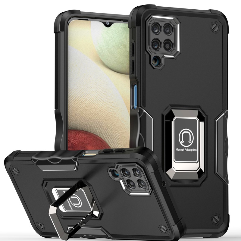 Ốp Điện Thoại Kiểu Giáp Chống Sốc Kèm Giá Đỡ Nhẫn Bằng Kim Loại Cho Samsung Galaxy A12 A22 A32 A42 A52 4G 5G