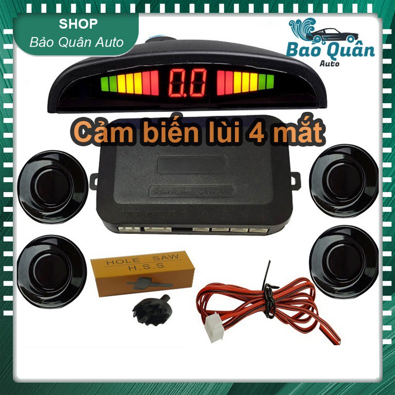 CẢM BIẾN LÙI 4 mắt cảnh báo va chạm ô tô