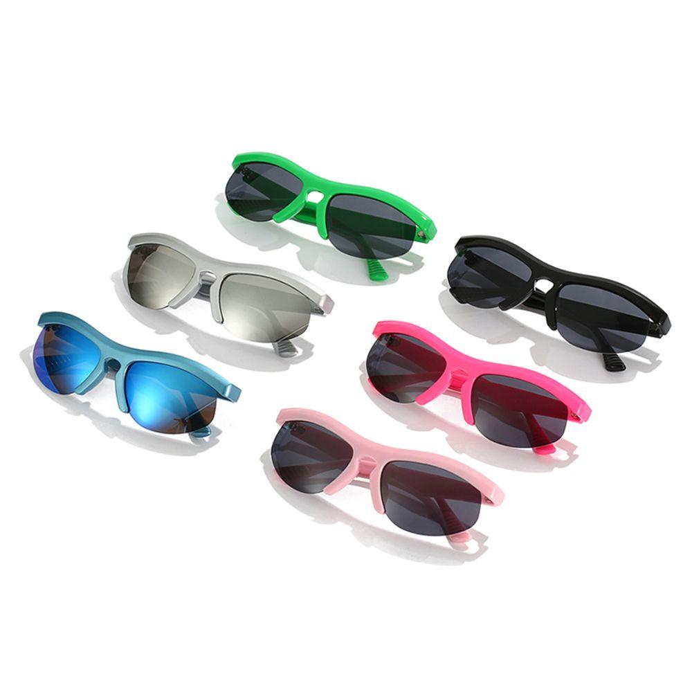 Kính Chống Nắng Tia UV400 Nửa Gọng Phong Cách Punk Thời Trang Cho Nữ