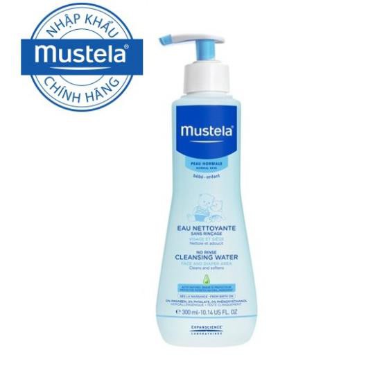 Nước Làm Sạch Mặt Và Cơ Thể Cho Trẻ Sơ Sinh &amp; Em Bé Da Thường Mustela No Rinse Cleansing Water 300ml