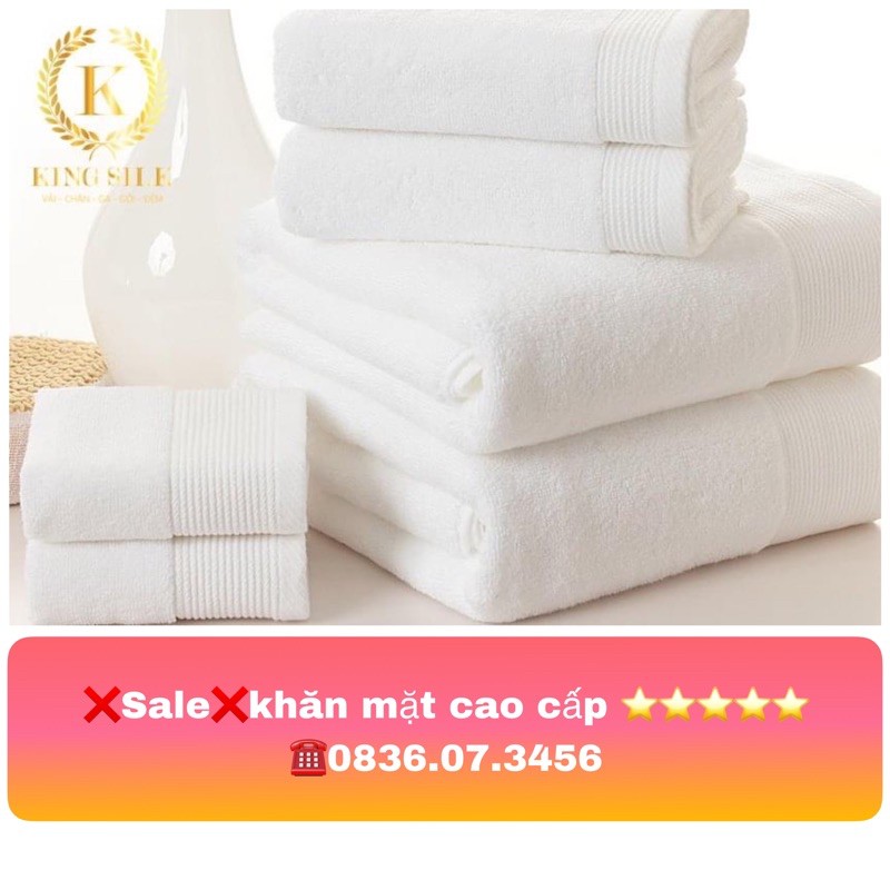 ❌Khăn KingSilk❌Khăn Mặt-Khăn lau đầu cao cấp tiêu chuẩn Spa-khách sạn 5 sao