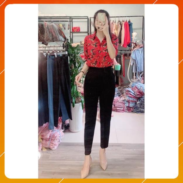 Quần vải nữ form đẹp [HÀNG THIẾT KẾ] Quần tây nữ lưng cao đai vuông cúc lệch chất vải tuyết mưa lên dáng chuẩn | BigBuy360 - bigbuy360.vn