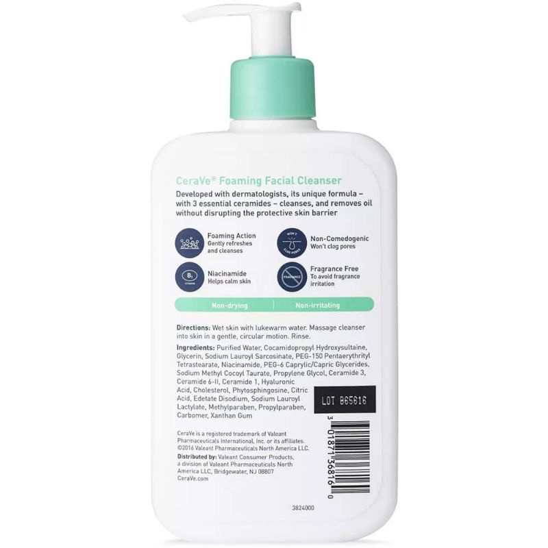 Sữa rửa mặt Cerave foaming facial cleanser cho da dầu , sửa rửa mặt da dầu Cerave