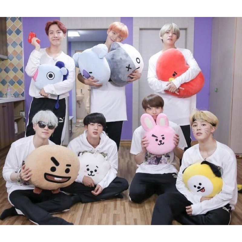 THÚ BÔNG STICKER BT21 - BTS (TATA, CHIMY, COOKY, SHOOKY, RJ, VANS, MANG, KOYA)