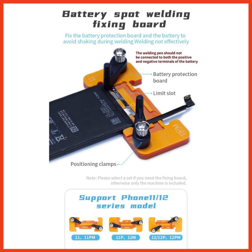 Máy hàn chập QianLi kèm bộ khuôn kẹp hàn Cell pin 11 - 12 Pro Max