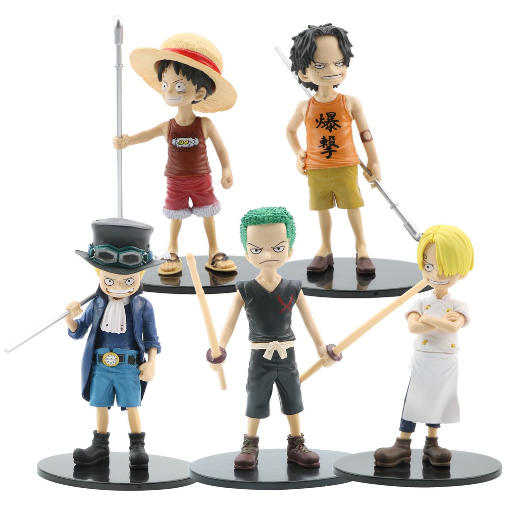 Mô hình 5 nhân vật One Piece  - Luffy, Zoro, Sanji, Chopper, Nami, Robin, Franky, Brook, Usopp