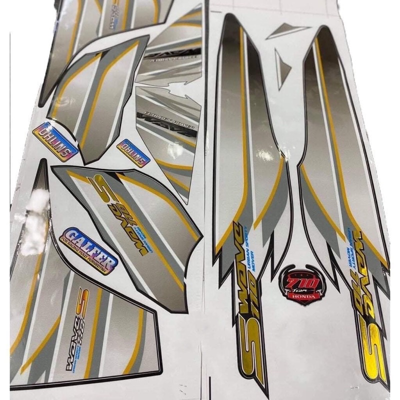 Tem wave S ghép crom dán cho xe 50cc-100-110