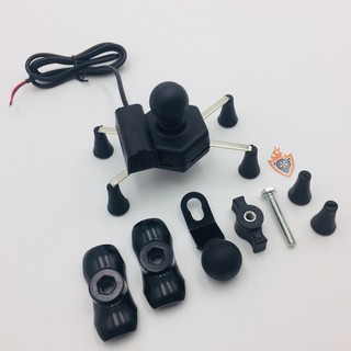 Giá đỡ điện thoại xe máy chân nhện bám chắc, bền, xạc nhanh