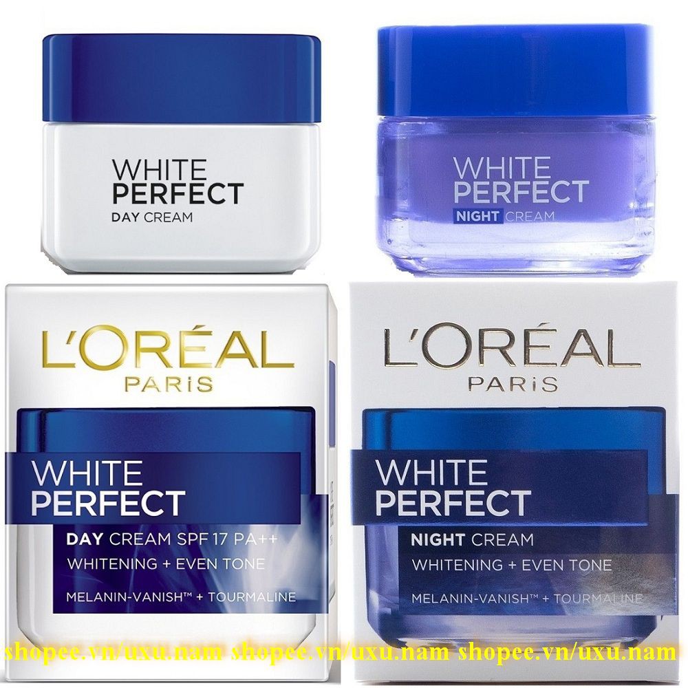 Kem dưỡng da trắng mượt đều màu ngày, đêm Loreal Paris White Perfect 100% chính hãng