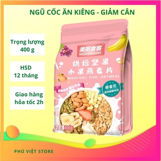 Ngũ cốc meizhoushike màu hồng nhạt gói 400g