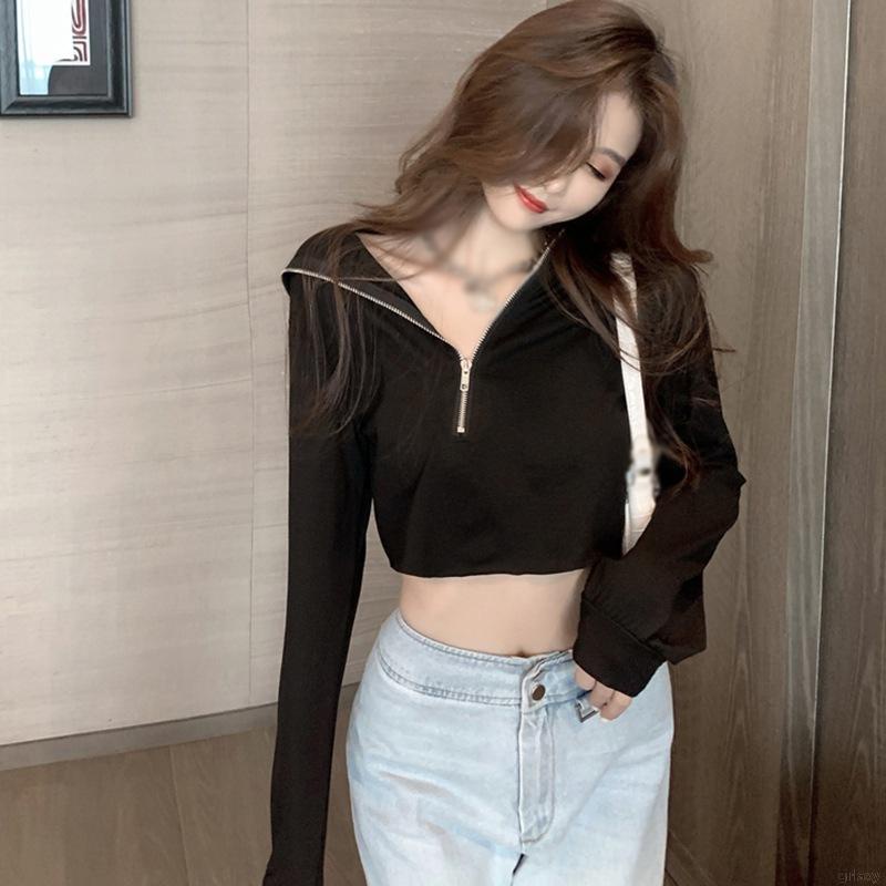 Áo hoodie lửng màu sắc thời trang | BigBuy360 - bigbuy360.vn