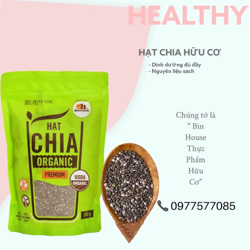 Hạt chia hữu cơ 500g Oh smile