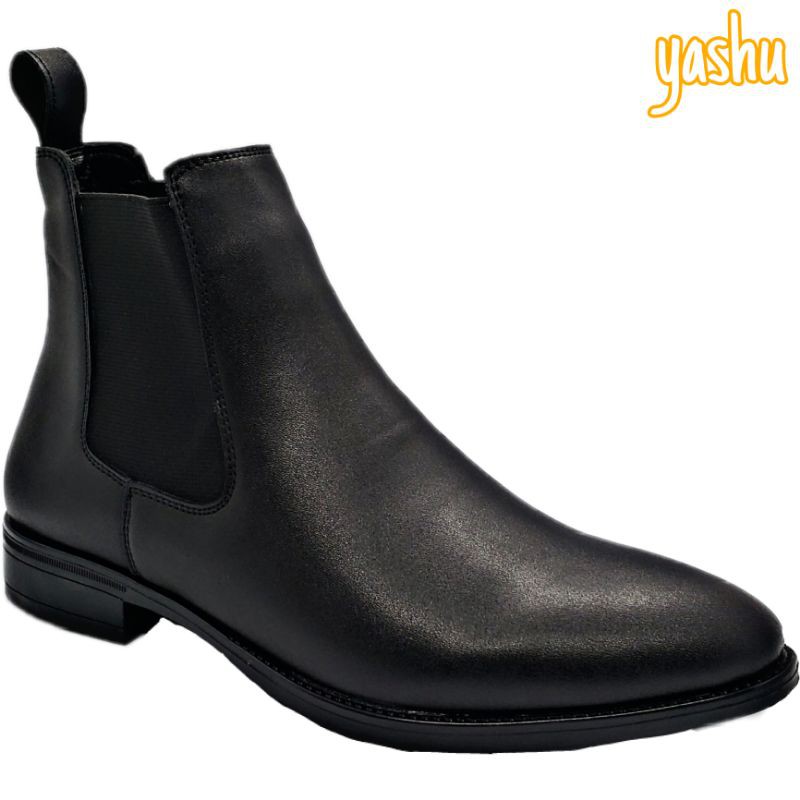 Chelsea boot classic giầy lịch sự da pu đế cao su 4cm 