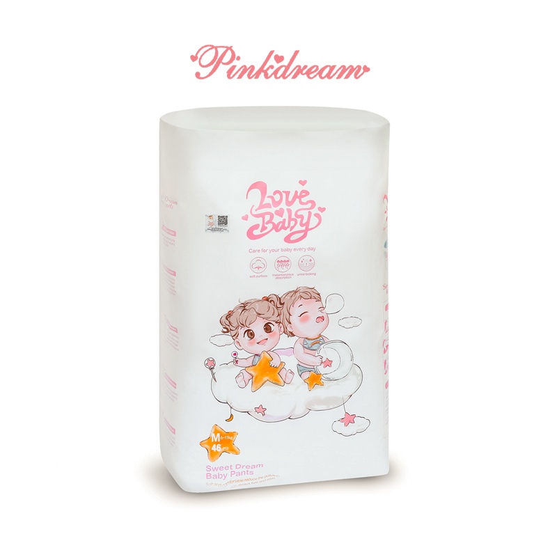 Tã/bỉm Quần hữu cơ Lovebaby size M46 quần cho bé từ 6-11kg