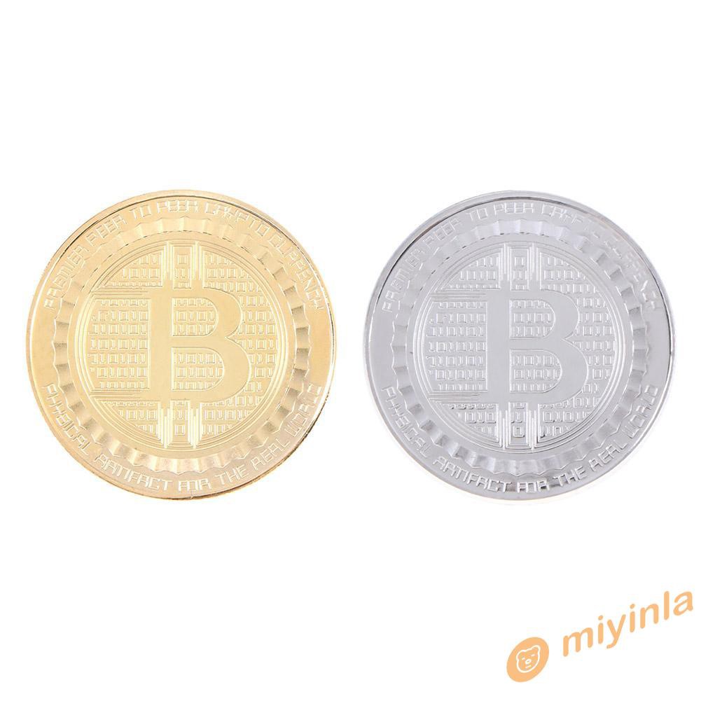 Đồng Xu Bitcoin Mạ Vàng