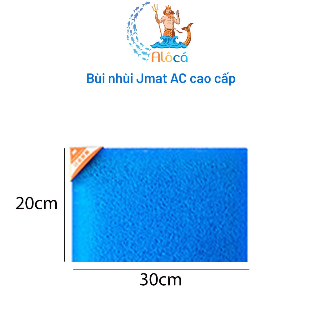 Bùi nhùi không keo Jmat AC cỡ 30x10cm đến 35x35cm làm sạch nước bể cá cảnh