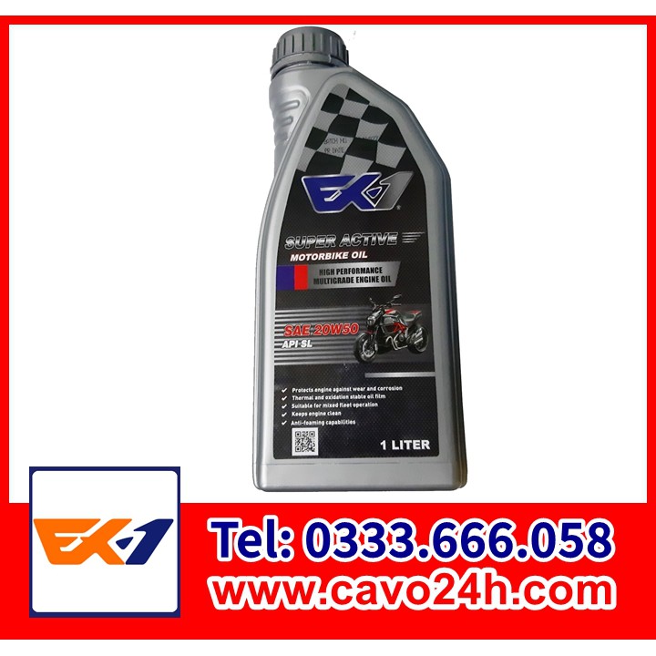 Dầu nhớt xe máy EX1 10W40 SL 800ml