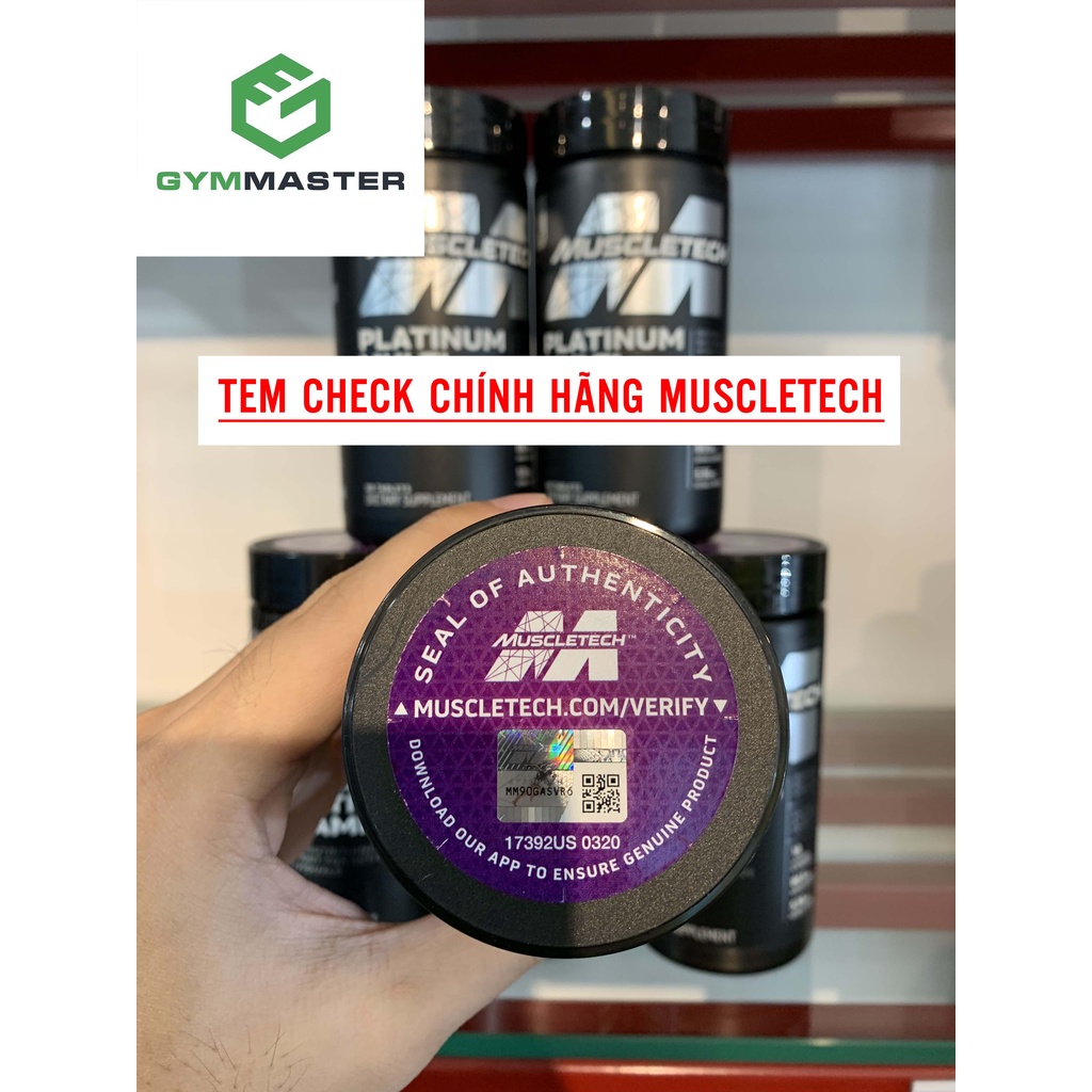 Viên uống Vitamin tổng hợp bổ sung dưỡng chất Platinum MultiVitamin MuscleTech - Hàng phân phối chính hãng 100%