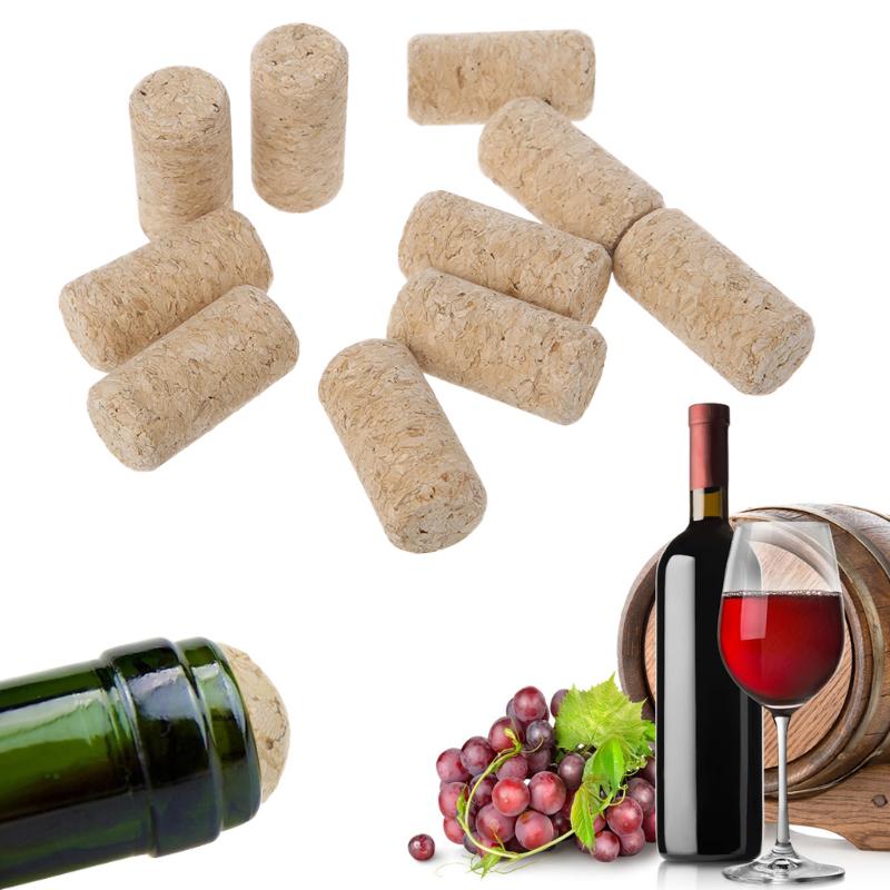Set 10 nút bần niêm phong miệng chai rượu vang bằng gỗ