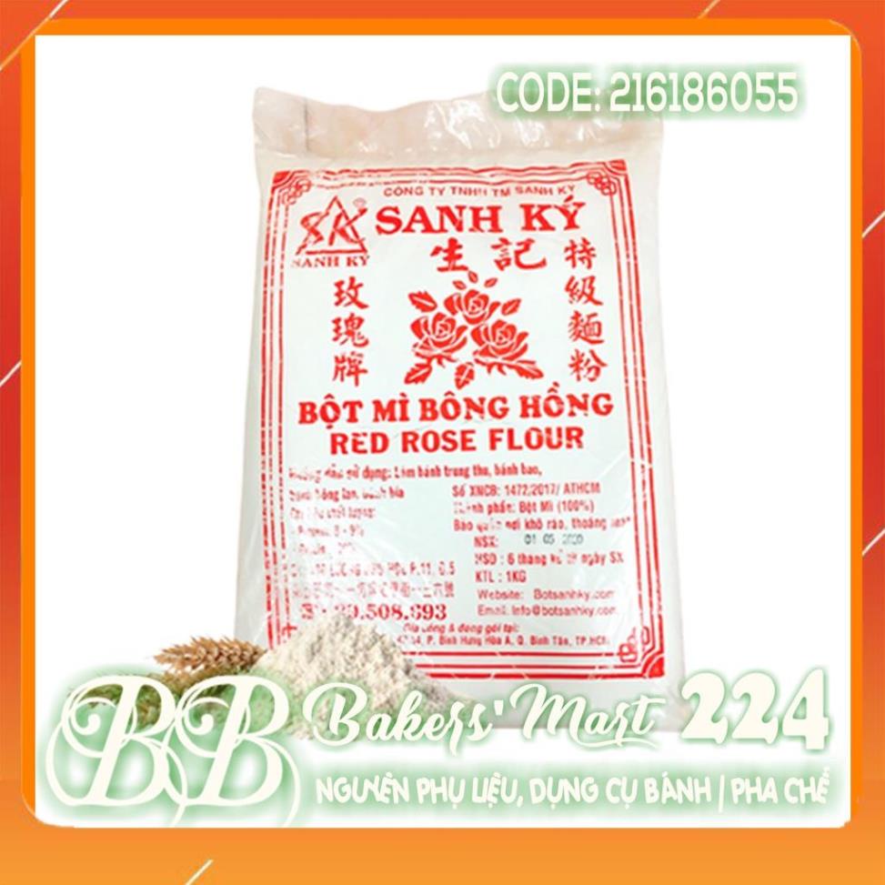 Bột mì Bông Hồng ĐỎ hiệu SANH KÝ - Gói 1kg