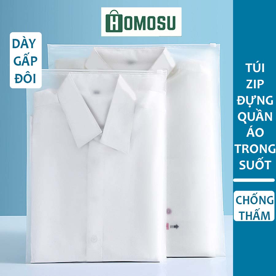 Túi Zip Trong Suốt Đựng Quần Áo, Đồ Lót, Vật Dụng Cá Nhân Đa Năng, Tiện Dụng M010