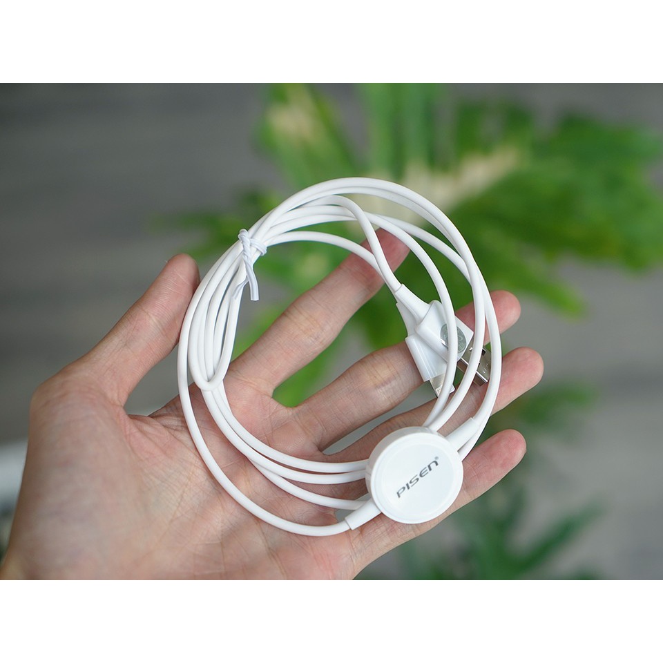 Cáp Sạc Pisen 2 in 1/Cáp sạc nhanh Wiwu Type C M10 cho IPhone IPad sạc không dây cho Apple watch