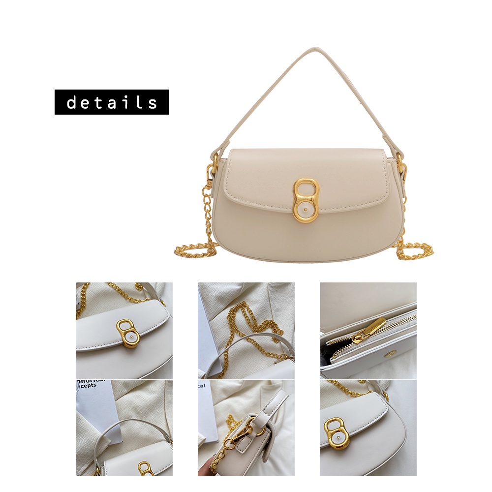 Túi xách nữ đeo chéo hàn quốc sang trọng thời trang dây xích vintage phong hàn quốc cao cấp đen da mềm đơn giản giá rẻ