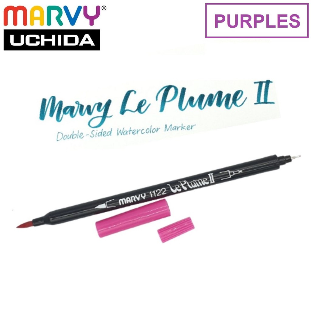 [PURPLES] Bút lông màu hai đầu chất lượng cao Marvy Le Plume II - 1122